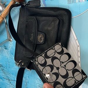 Coach Black and Gray Crossbody Bag